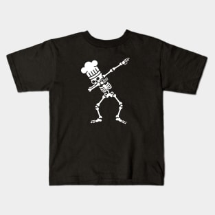 Dab dabbing skeleton BBQ cook / chef Kids T-Shirt